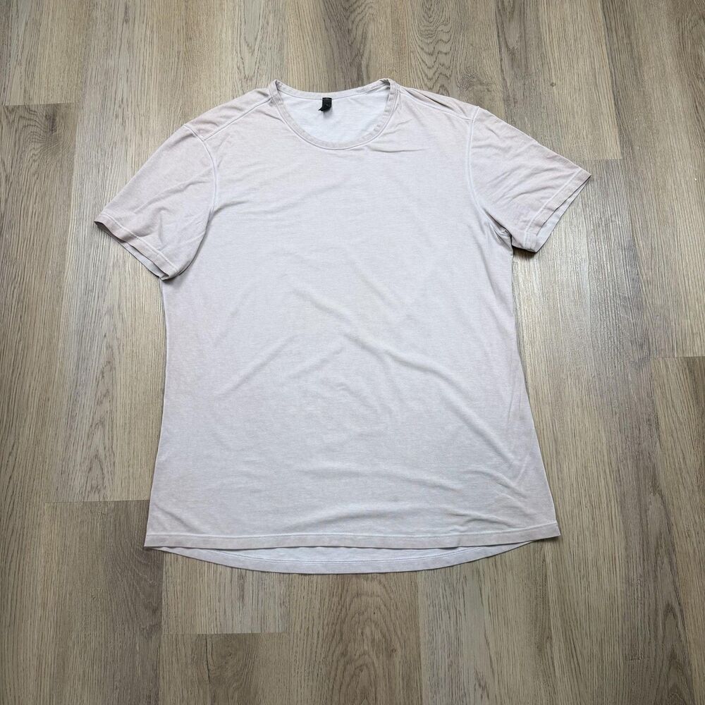 Lululemon Shirt Mens XL Beige Pima Cotton SeaCell Crewneck Tee T-Shirt Casual